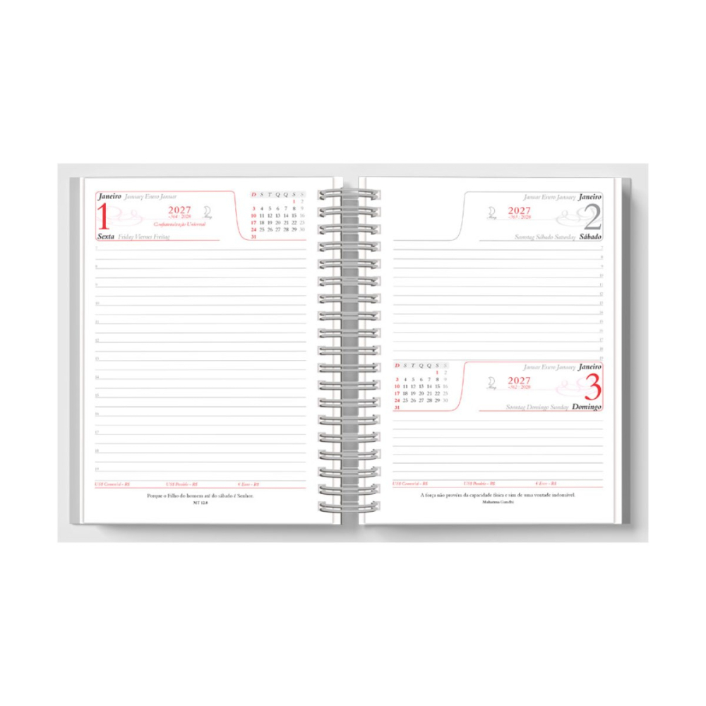 Agenda Diária 2027 Personalizada