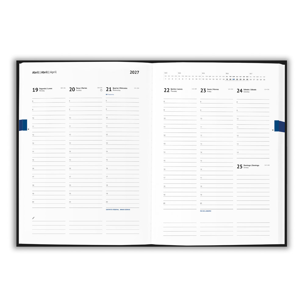 Agenda Plano Semanal 2027 VERTIX B5