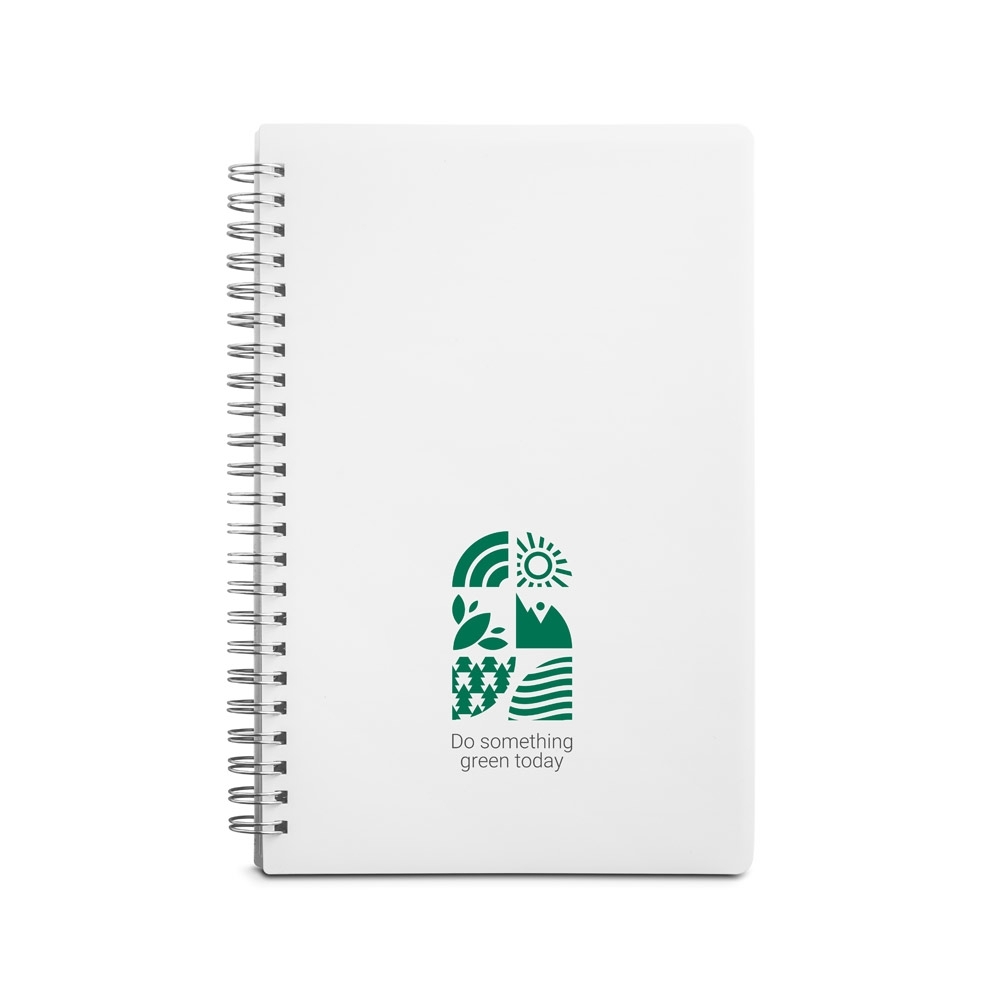 Caderno reciclado A5 com tratamento antibacteriano