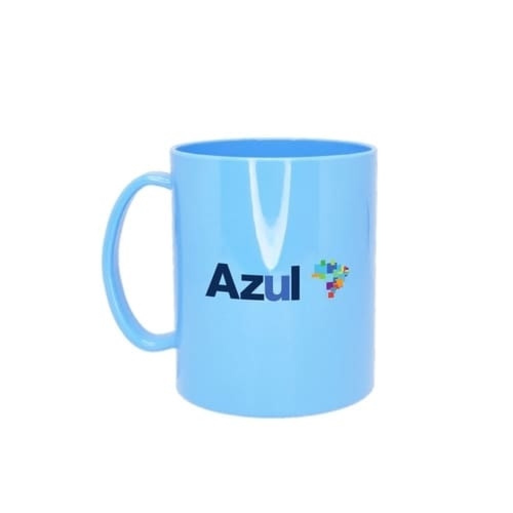 Caneca Plástica Personalizada Leitosa