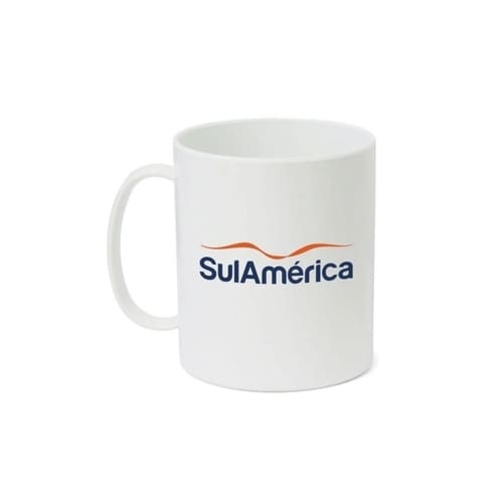 Caneca Plástica Personalizada Leitosa