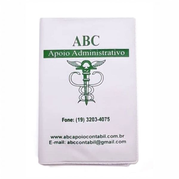 Capa personalizada para carteira de trabalho em PVC