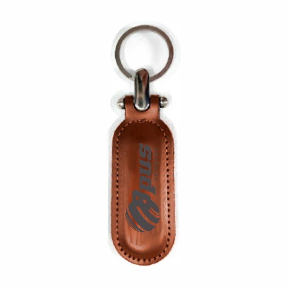 Chaveiro Personalizado Couro Oval