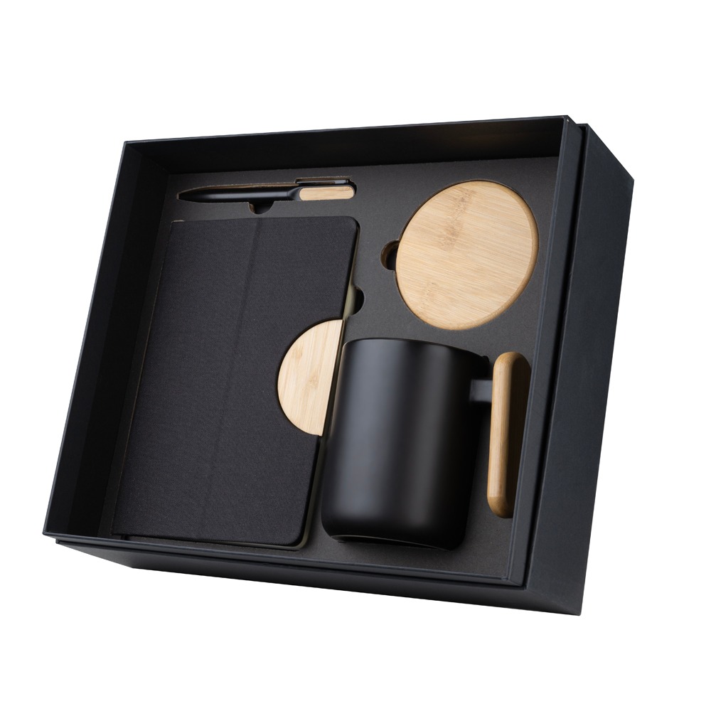 Kit Executivo Personalizado com Detalhe em Bambu
