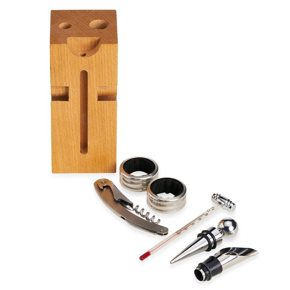Kit Vinho Personalizado em Suporte de Madeira