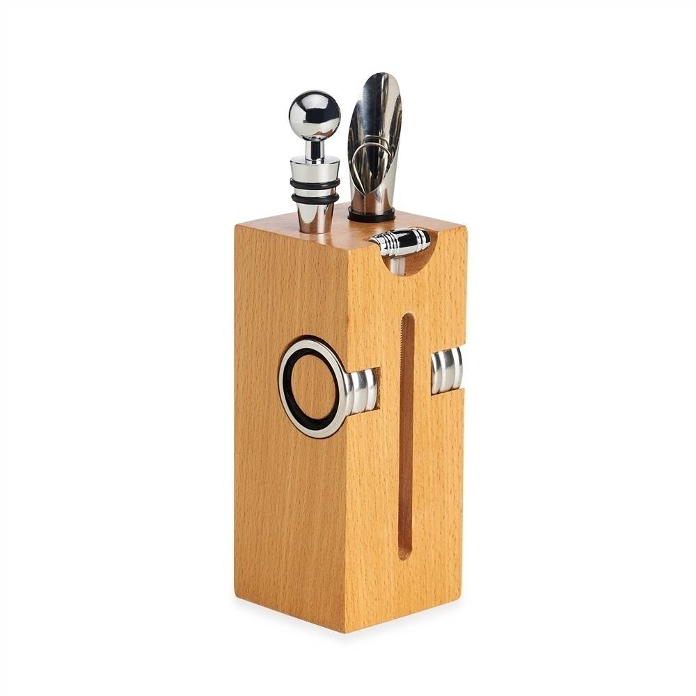 Kit Vinho Personalizado em Suporte de Madeira