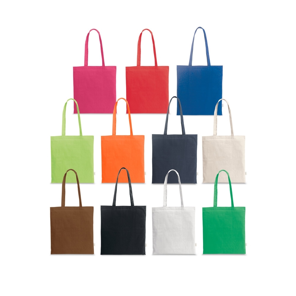 Sacola em em algodão e poliéster reciclado sem tingimento