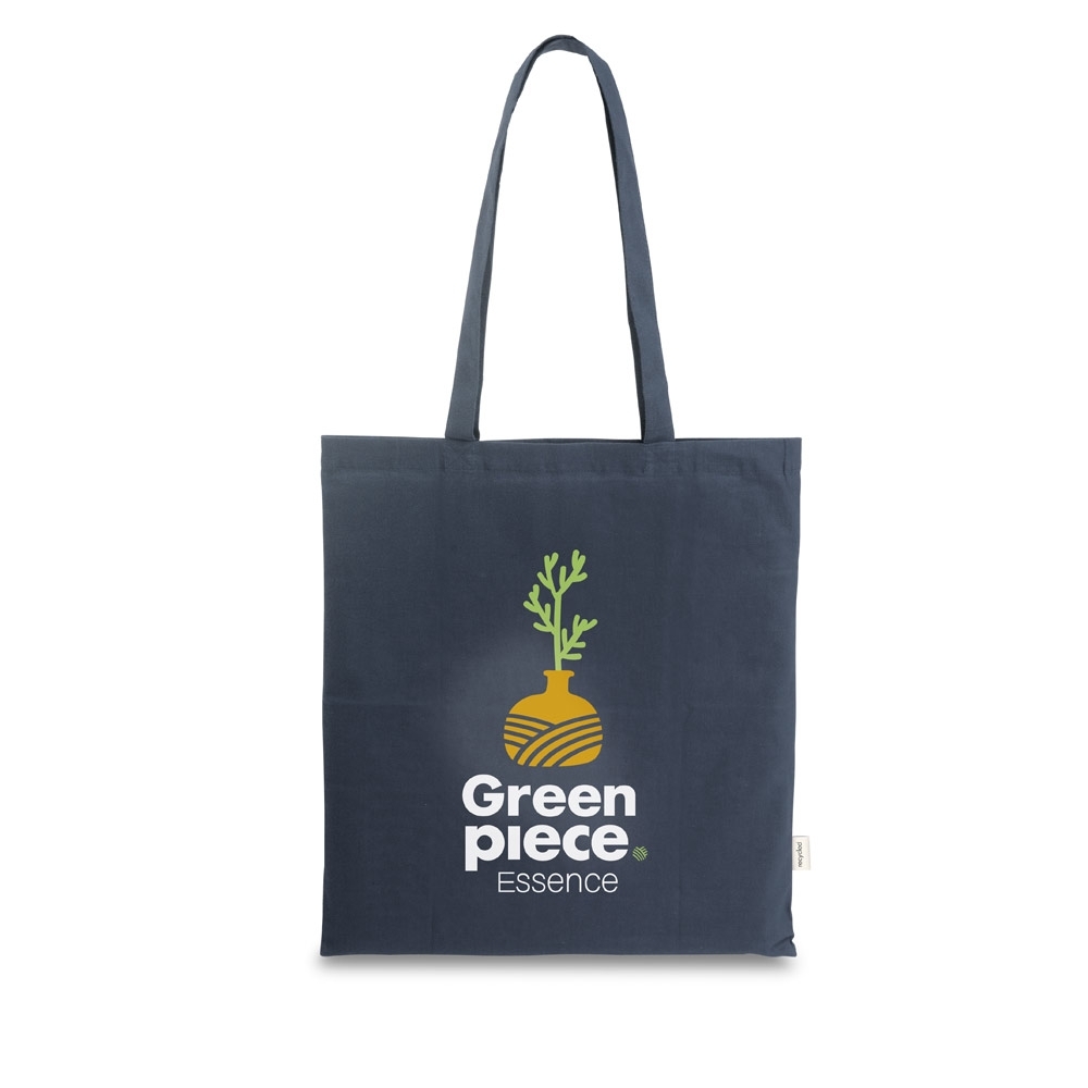 Sacola em em algodão e poliéster reciclado sem tingimento