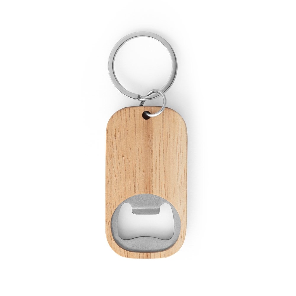 Abridor de garrafas em aço inox e bambu-KS-95081