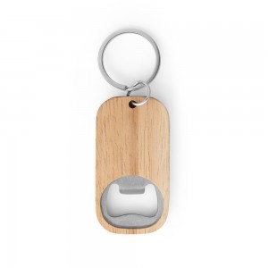 Abridor de garrafas em aço inox e bambu-KS-95081