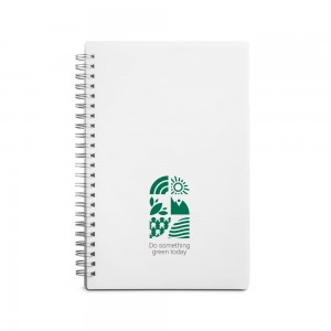 Caderno reciclado A5 com tratamento antibacteriano-KS-93474