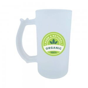 Caneca de Chopp de Vidro Jateada -KLG-7032 
