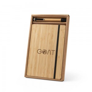 Conjunto de caderno A5 em bambu-KS-93624