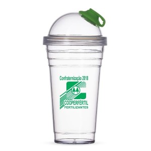 Copo Plástico 480ml com Canudo-KX-13866