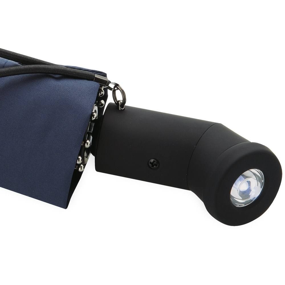 Guarda-chuva em poliéster dobrável com lanterna na pega-KS-39000