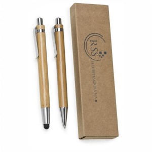 Kit Ecológico Caneta e Lapiseira Bambu-KX-13796