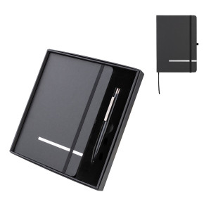 Kit Escritório Personalizado com Caderno e Caneta Metálica-KA-CJ130