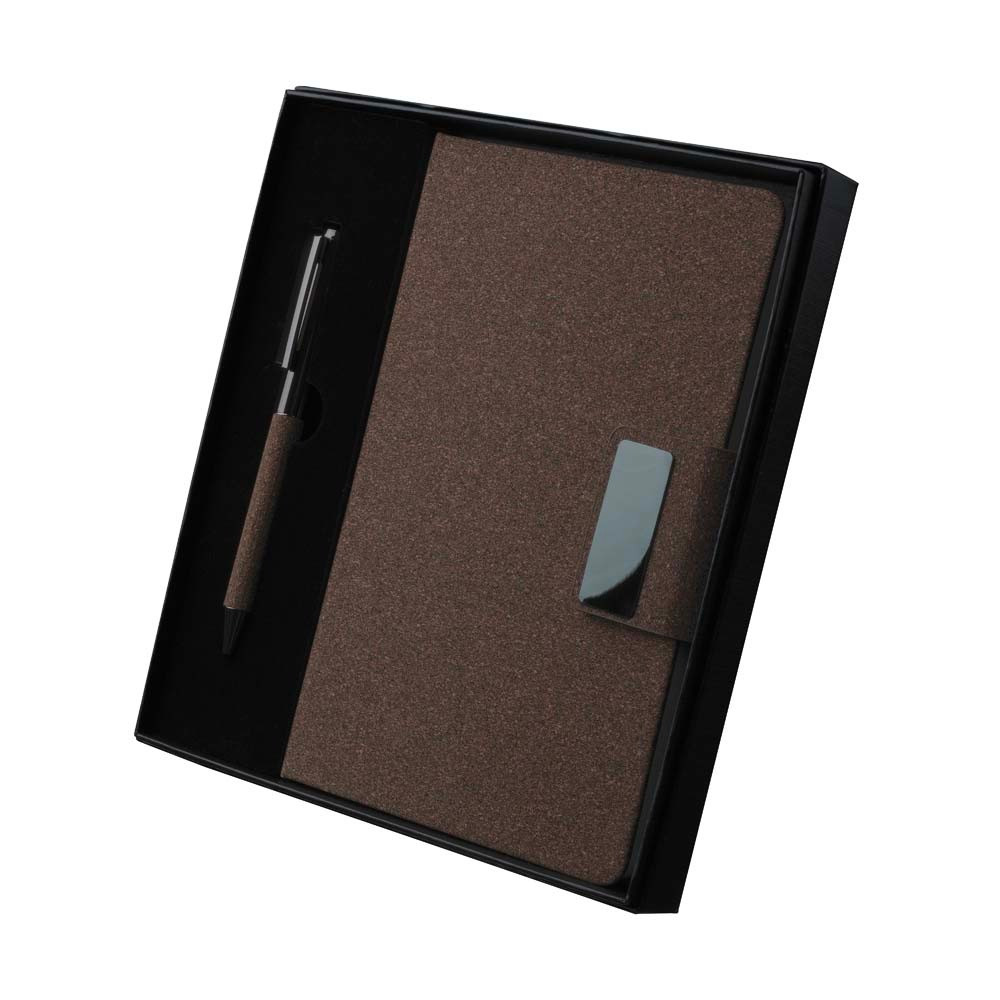 Kit Escritório Personalizado com Detalhe em Fibra Orgânica-KA-CAD445