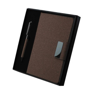 Kit Escritório Personalizado com Detalhe em Fibra Orgânica-KA-CAD445