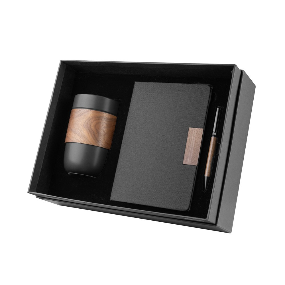 Kit Executivo Personalizado com Detalhe em Madeira-KA-CJ320