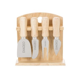 Kit Queijo 4 Peças com Suporte -KX-04236