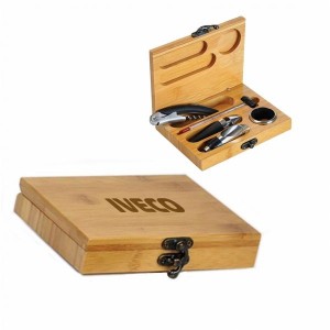 Kit para Vinho em Bambu 6 Peças-KSM-PV00843