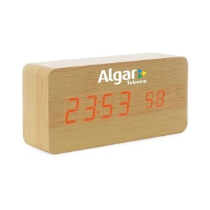 Relógio de Madeira com Display LED-KX-18563